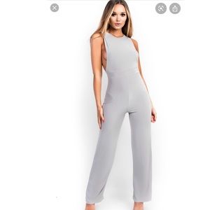 NWT grey side boob jumpsuit